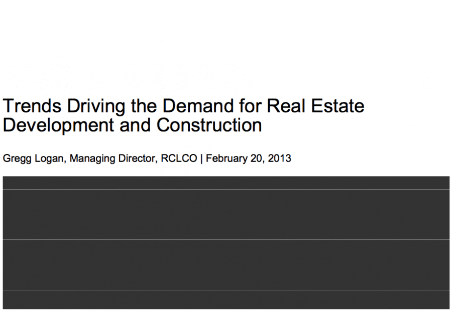 Presentation Trends Driving the Demand for Real Estate Development and