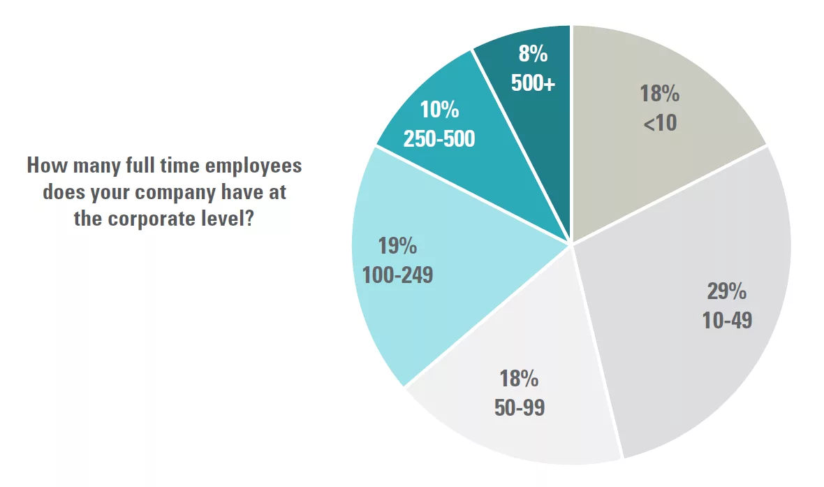 How many full time employees does your company have at the corporate level?
